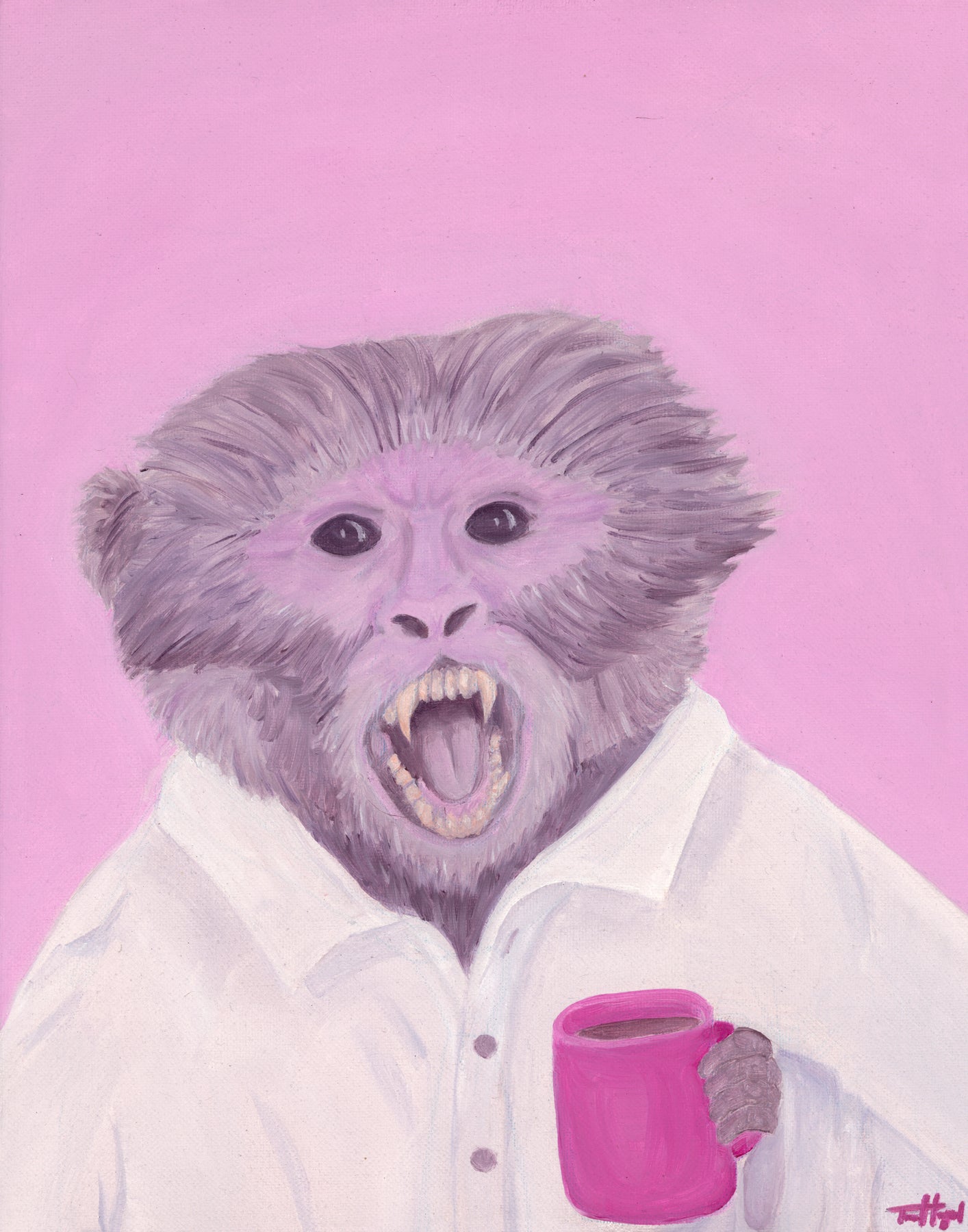 Corporate Monkey | Screaming Monkey Art Print