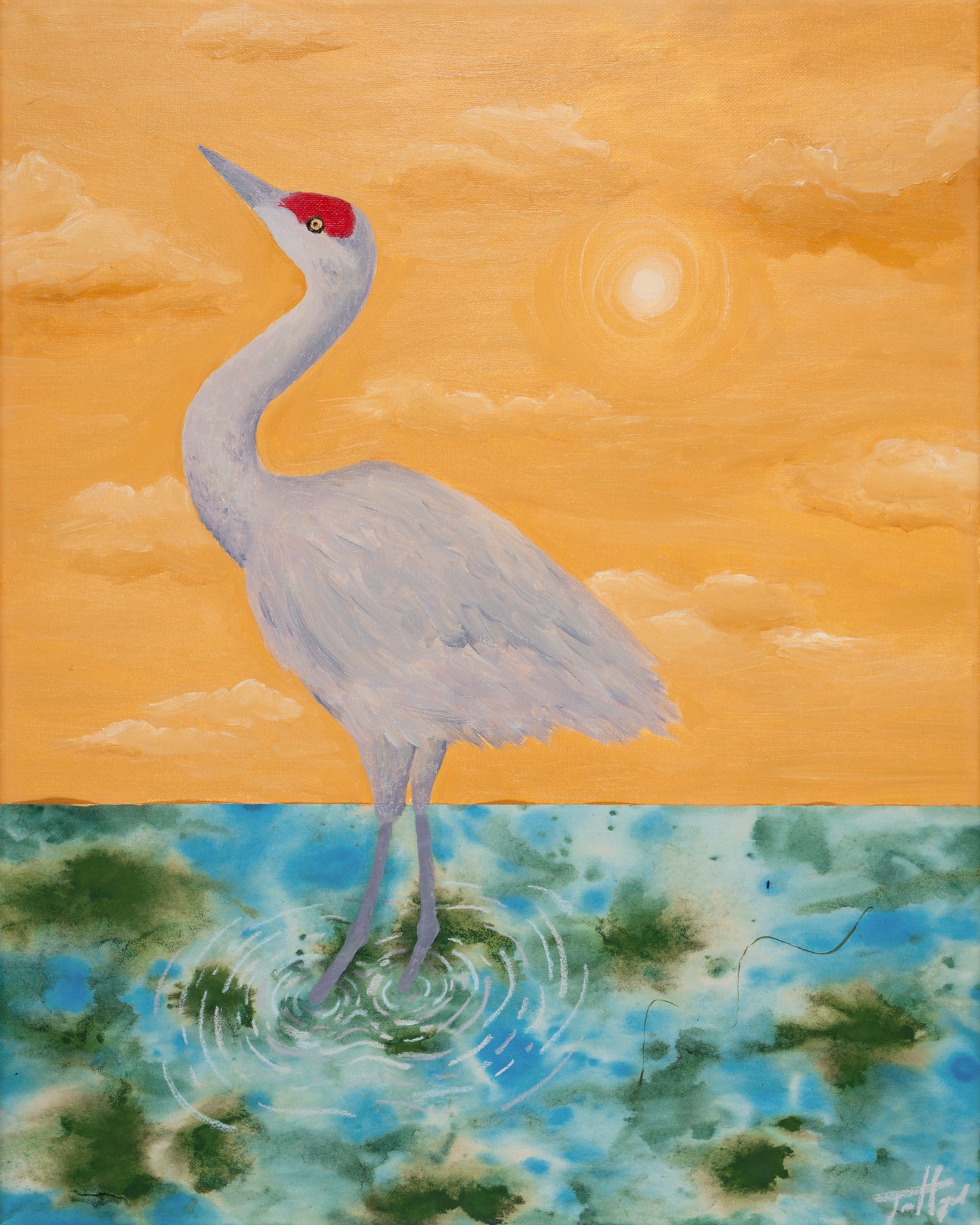 Sandhill Crane | Original Sand Hill Crane Art Print