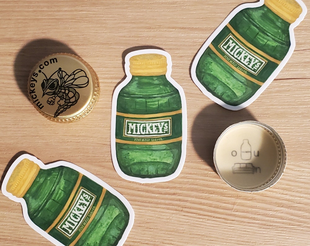 Fine Malt Liquor Vinyl Sticker - "Ode To Mickeys"