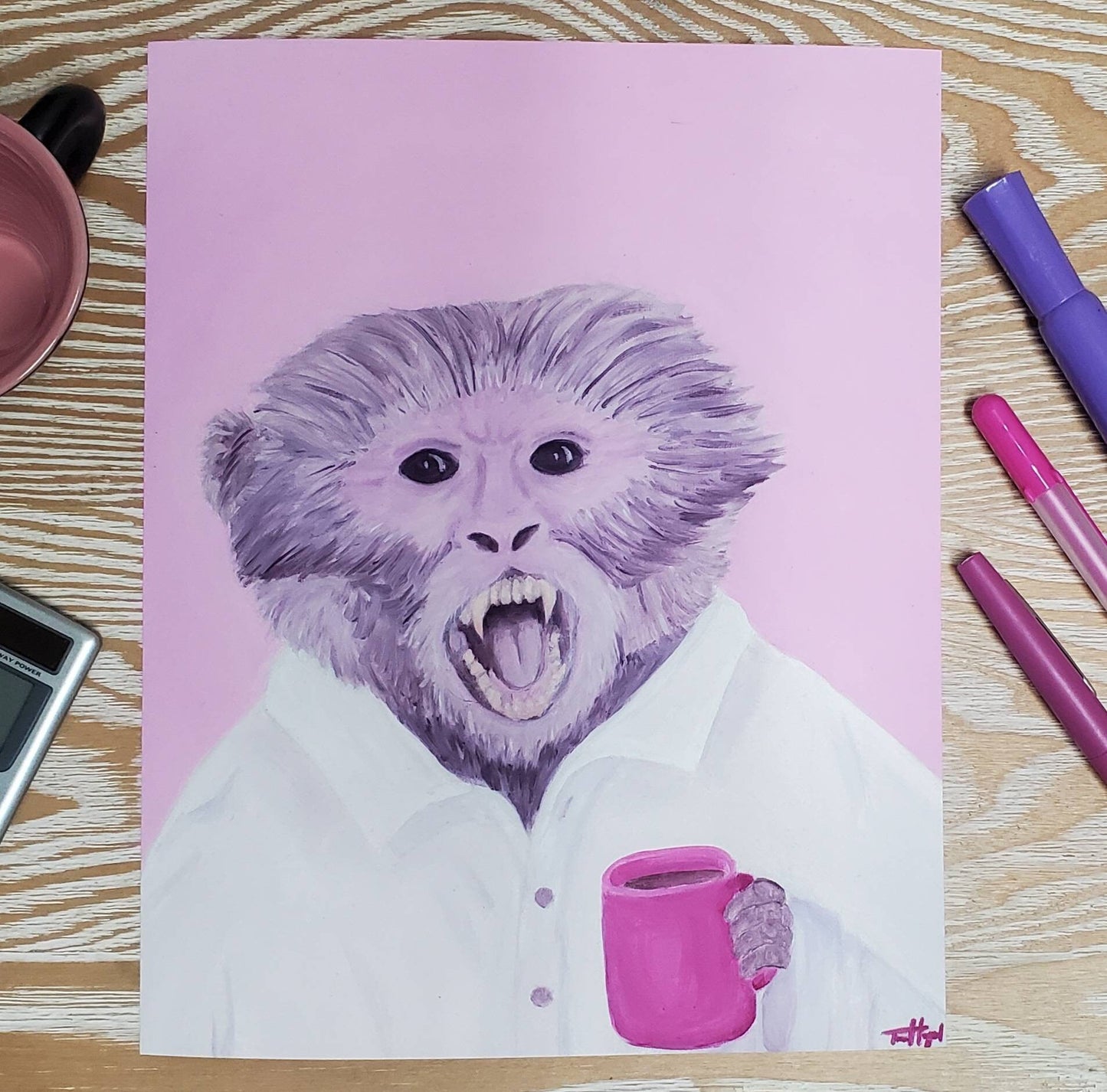 Corporate Monkey | Screaming Monkey Art Print